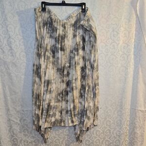 Susan Graver Gray Tie-Dye Maxi Skirt